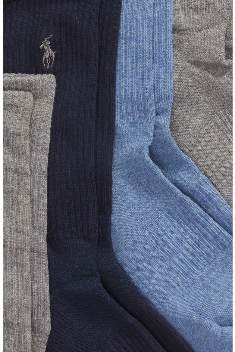 Assorted 6-Pack Crew Socks, Alternate, color, DENIM