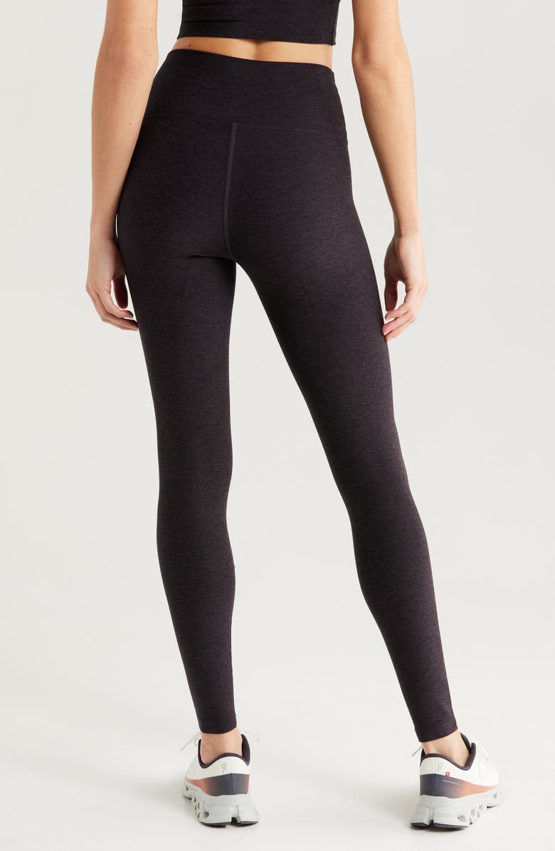 Zella Renew Mélange High Waist Leggings, Alternate, color, Black Melange