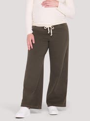 MOTHERHOOD MATERNITY Under the Belly Tie Waist Denim Wide Leg Pant