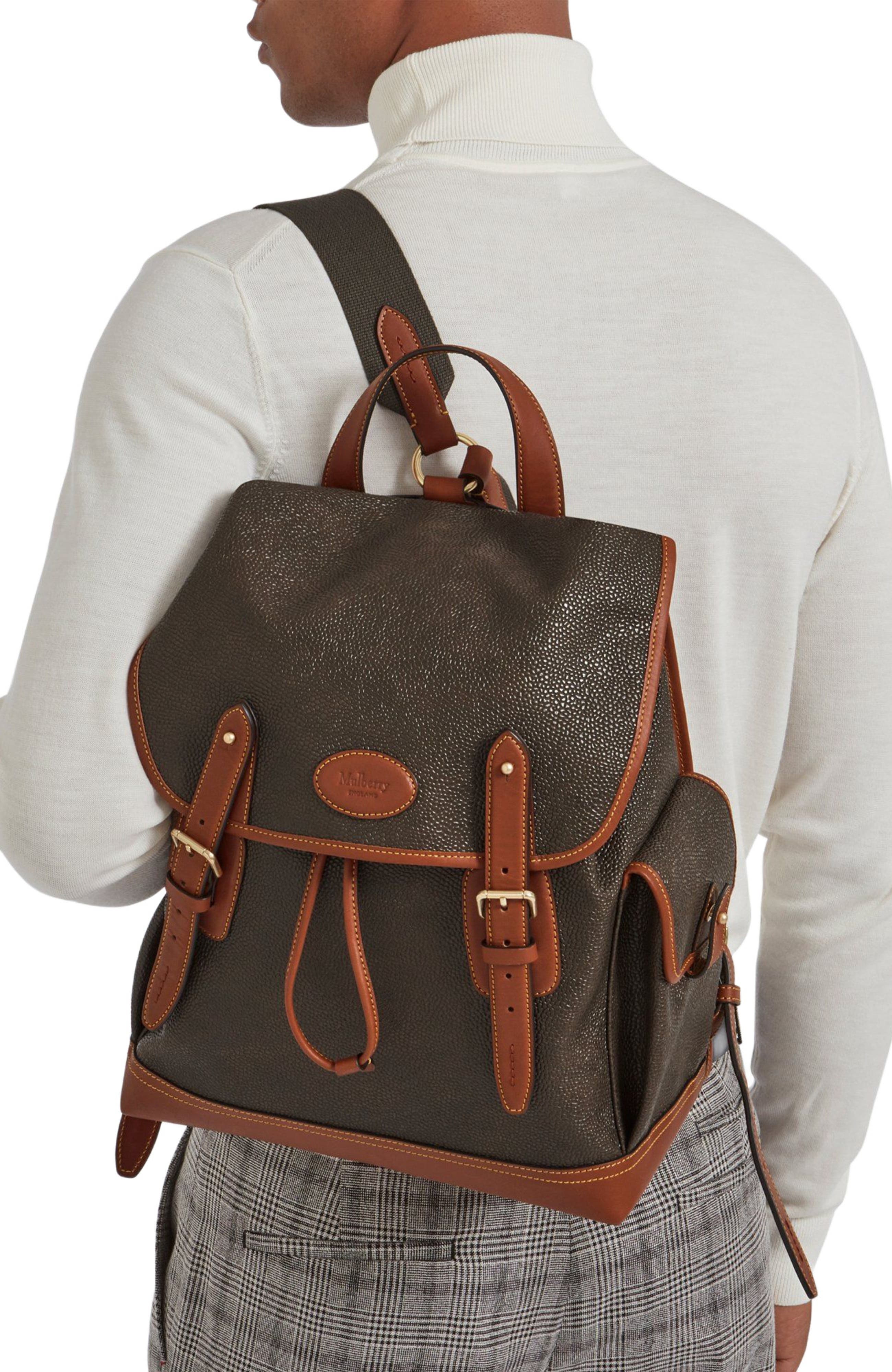 Mulberry Heritage Eco Scotchgrain Backpack, Alternate, color, Mole-Cognac