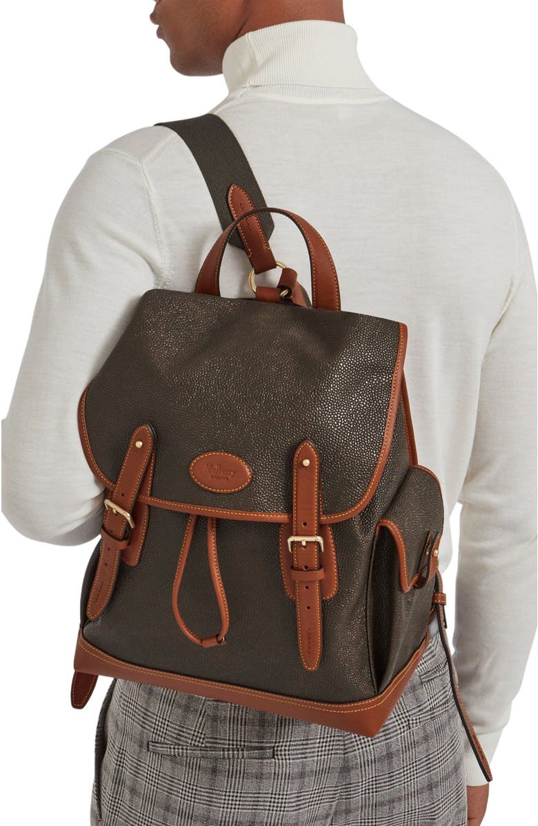 Mulberry Heritage Eco Scotchgrain Backpack, Alternate, color, Mole-Cognac
