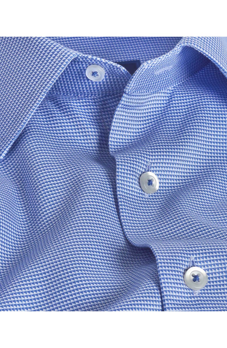 David Donahue Slim Fit Dobby Micro Check Cotton Dress Shirt, Alternate, color,