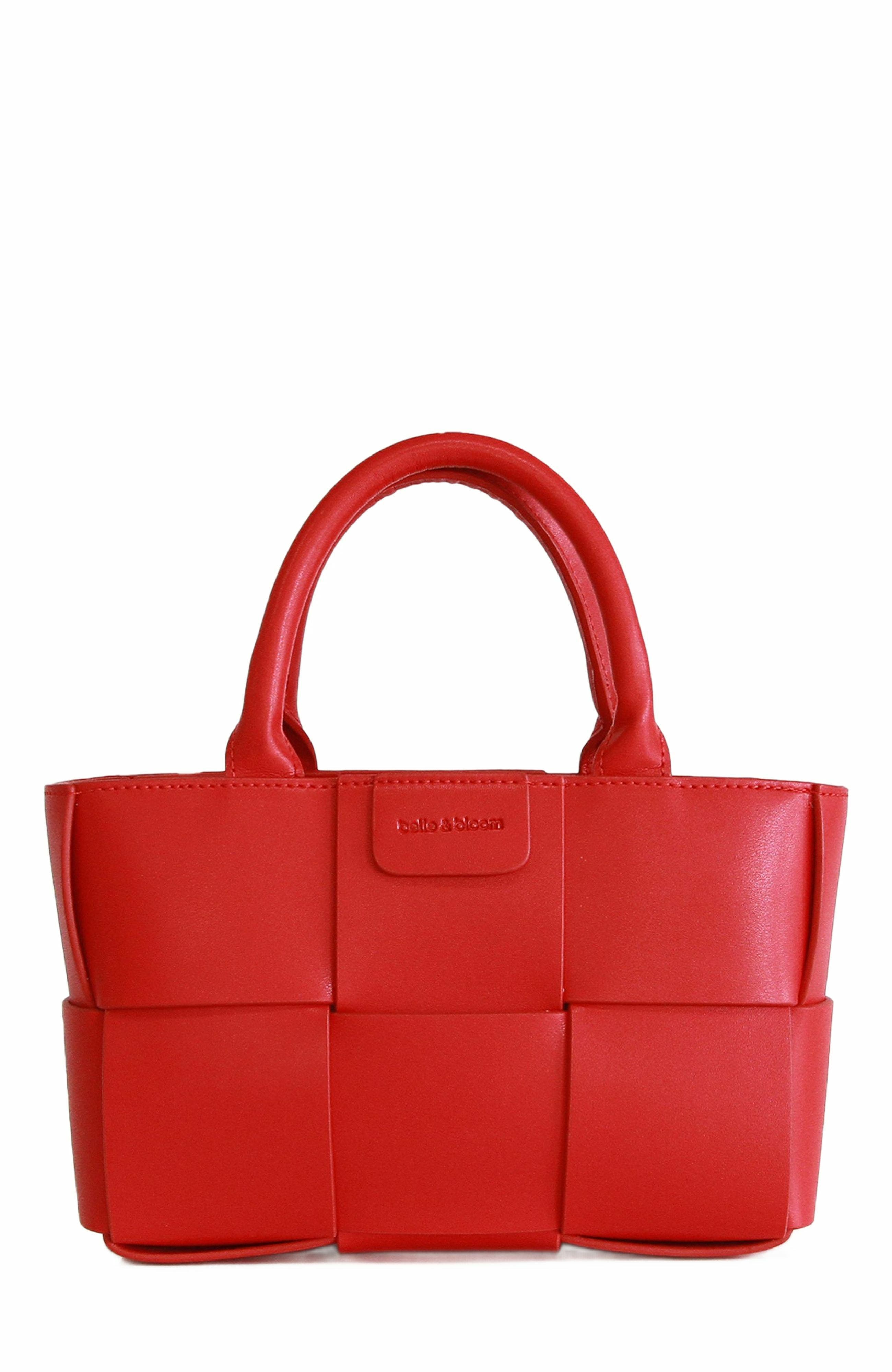 Belle & Bloom Little Love Woven Crossbody Bag, Alternate, color, Red