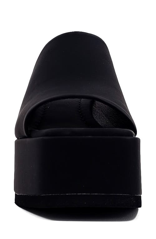 Shushop Karlie Platform Slide Sandal In Black