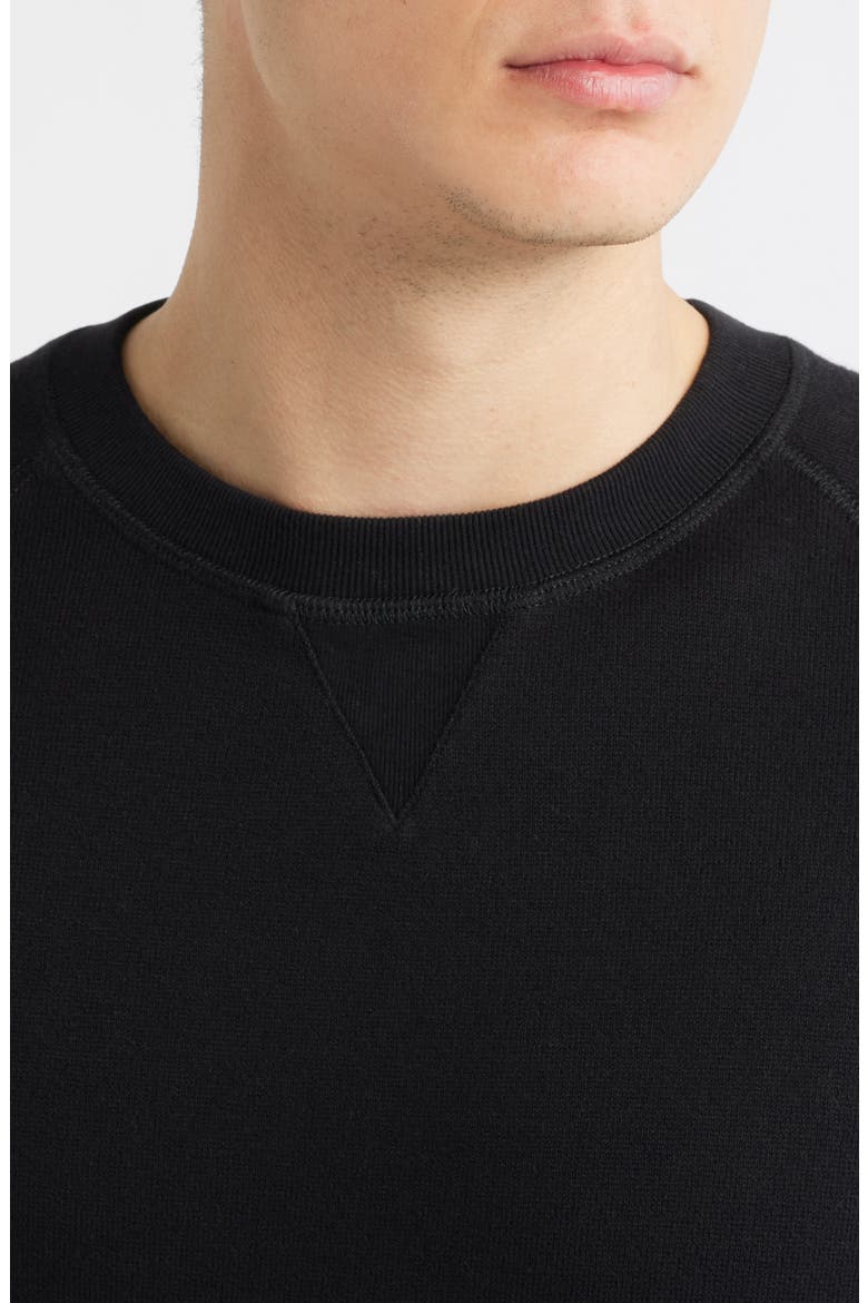 Retro Fleece Lightweight Sweatshirt, Alternate, color, DEEP BLACK