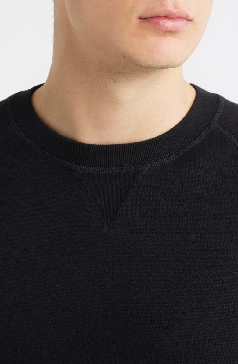 MERZ B SCHWANEN Retro Fleece Lightweight Sweatshirt, Alternate, color, Deep Black