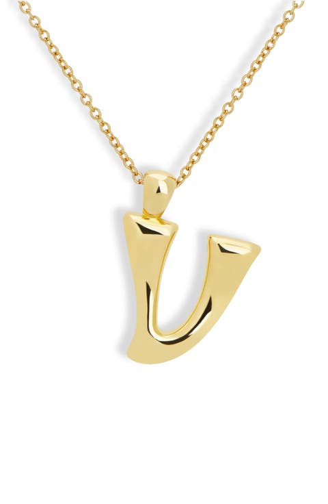 Blake Bubble Letter Pendant Necklace