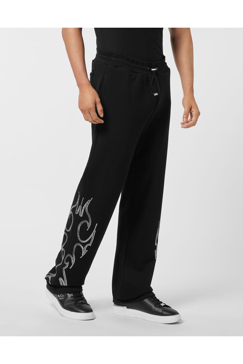 Tracksuit Trousers Texas Studs Men, Main, color, black
