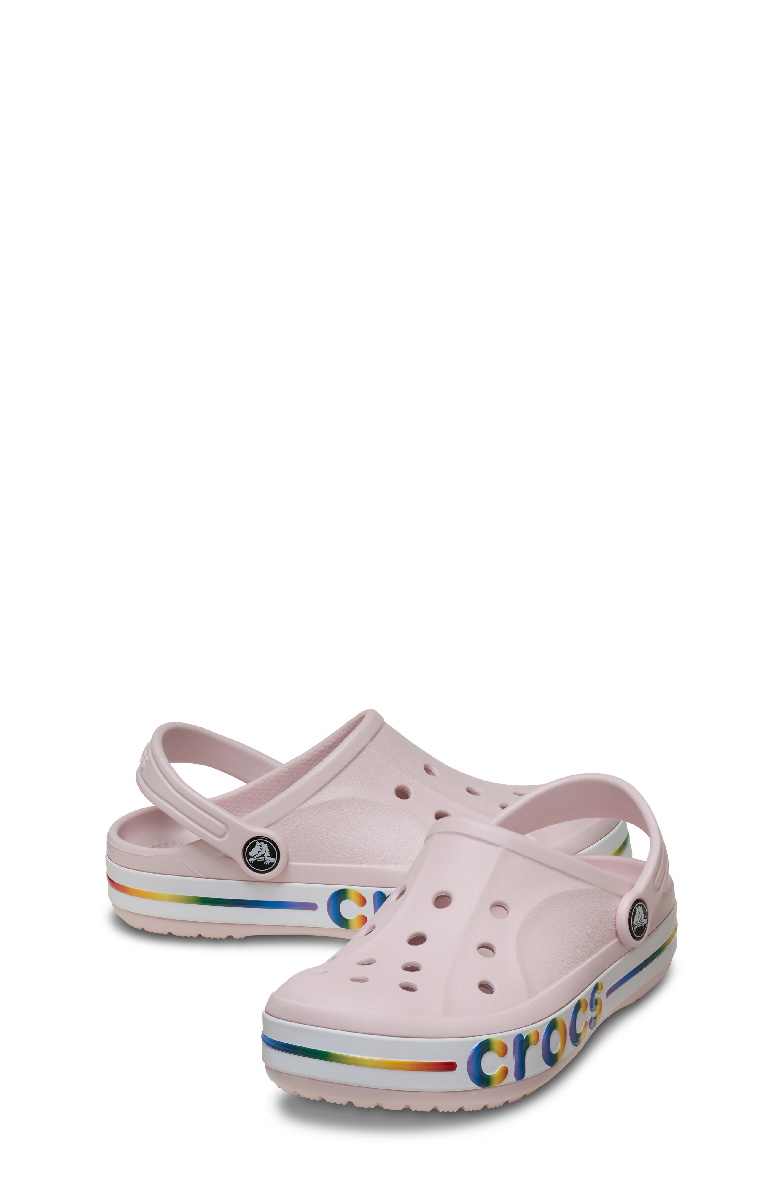 Kids' Bayaband Rainbow Band Clog, Alternate, color, BARELY PINK