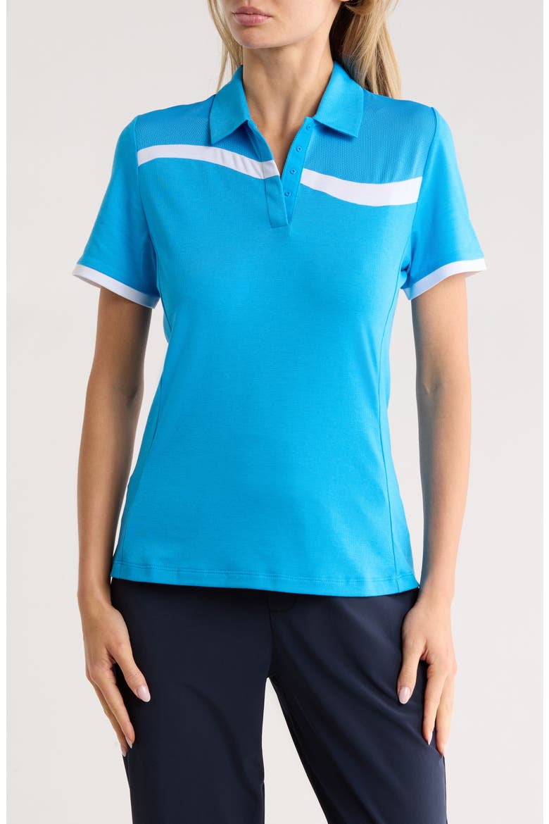 Colorblock Golf Polo, Main, color, IBIZA BLUE