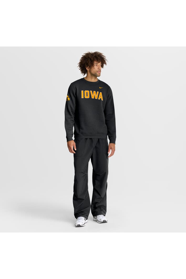 Men's Nike Black Iowa Hawkeyes 2026 Sideline Club Sweatshirt, Alternate, color, Black