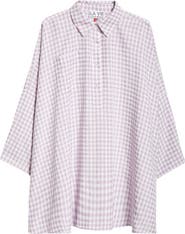 La Vie Style House Gingham Check Oversize Shirt