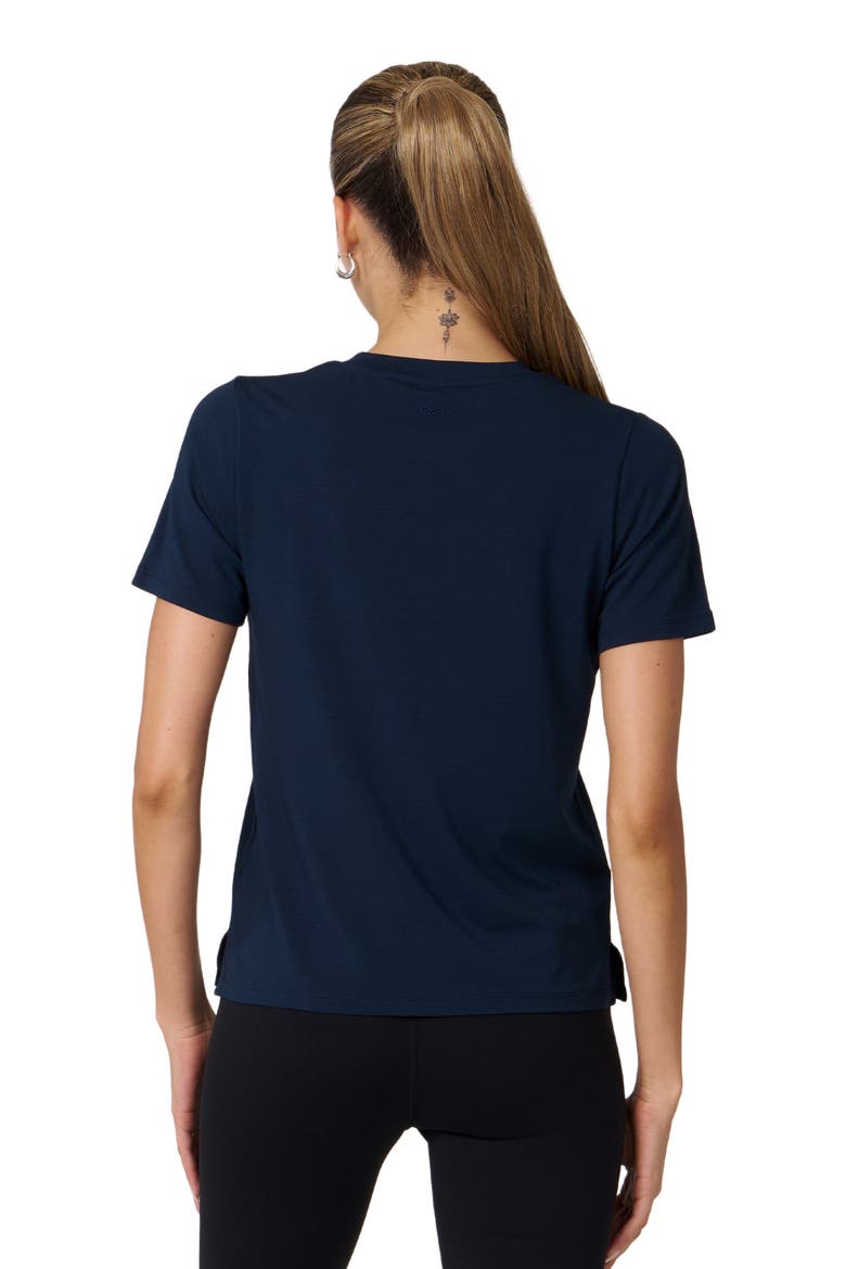 Rebody Essentials Short Sleeve Top, Alternate, color, Navy