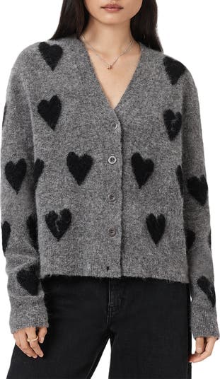 Amora Heart Alpaca & Wool Blend Cardigan