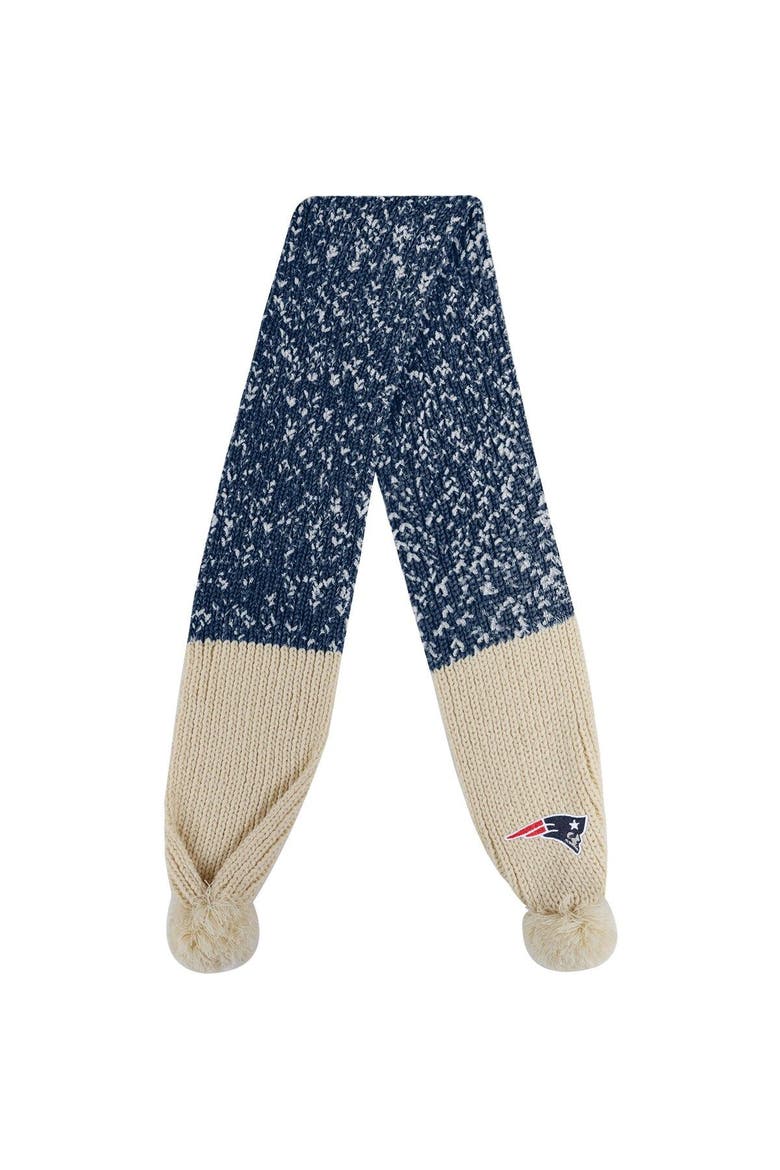 New England Patriots Confetti Scarf with Pom, Alternate, color, Navy