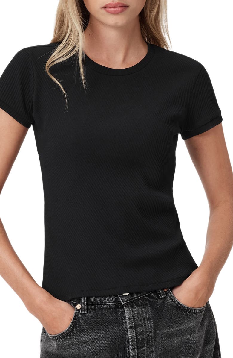 AllSaints Gia Rib T-Shirt, Alternate, color,