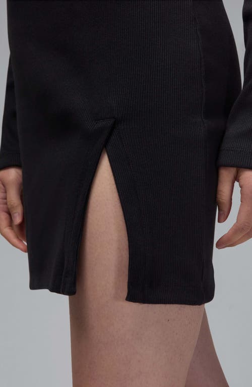 JORDAN JORDAN LONG SLEEVE KNIT MINIDRESS