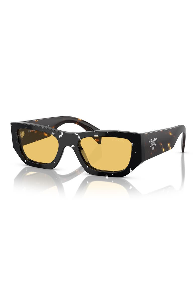 55mm Rectangular Sunglasses, Alternate, color, YELLOW