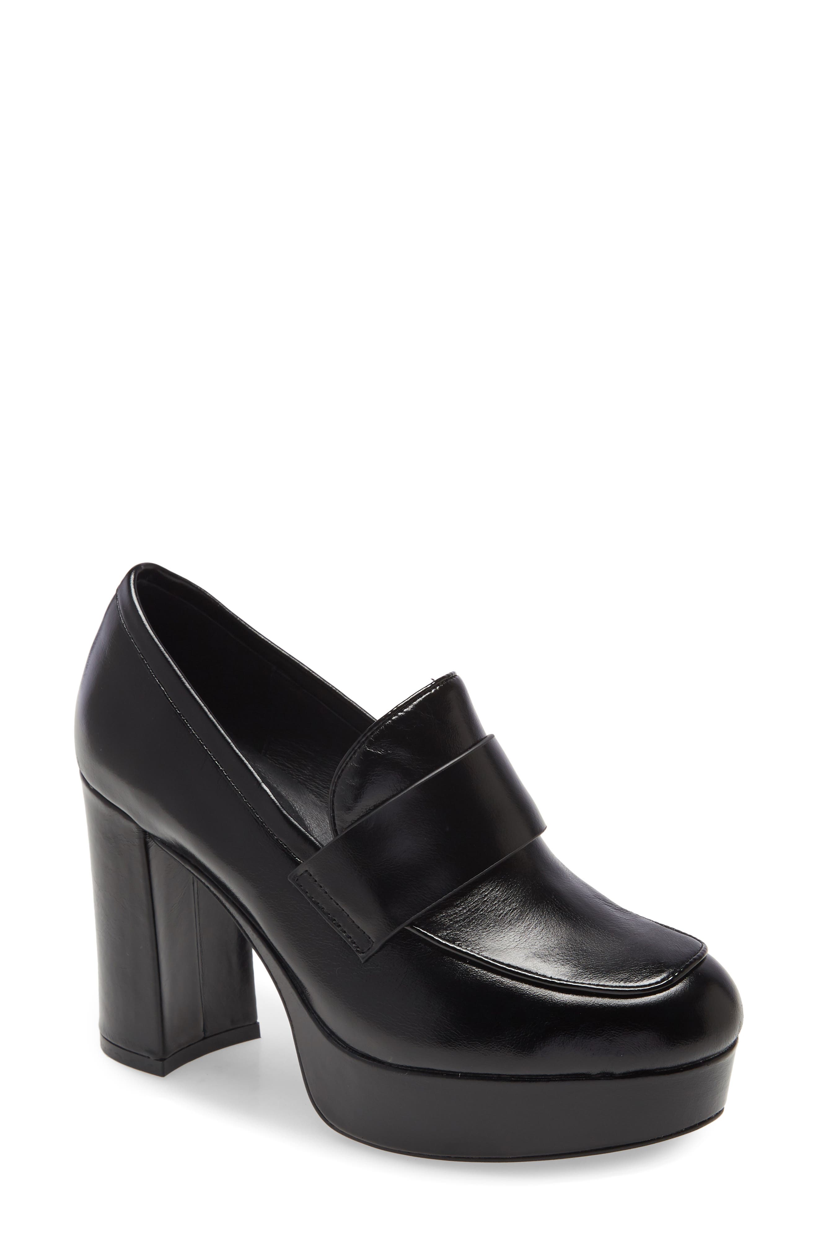 Scholar Platform Loafer, Main, color, BLACK