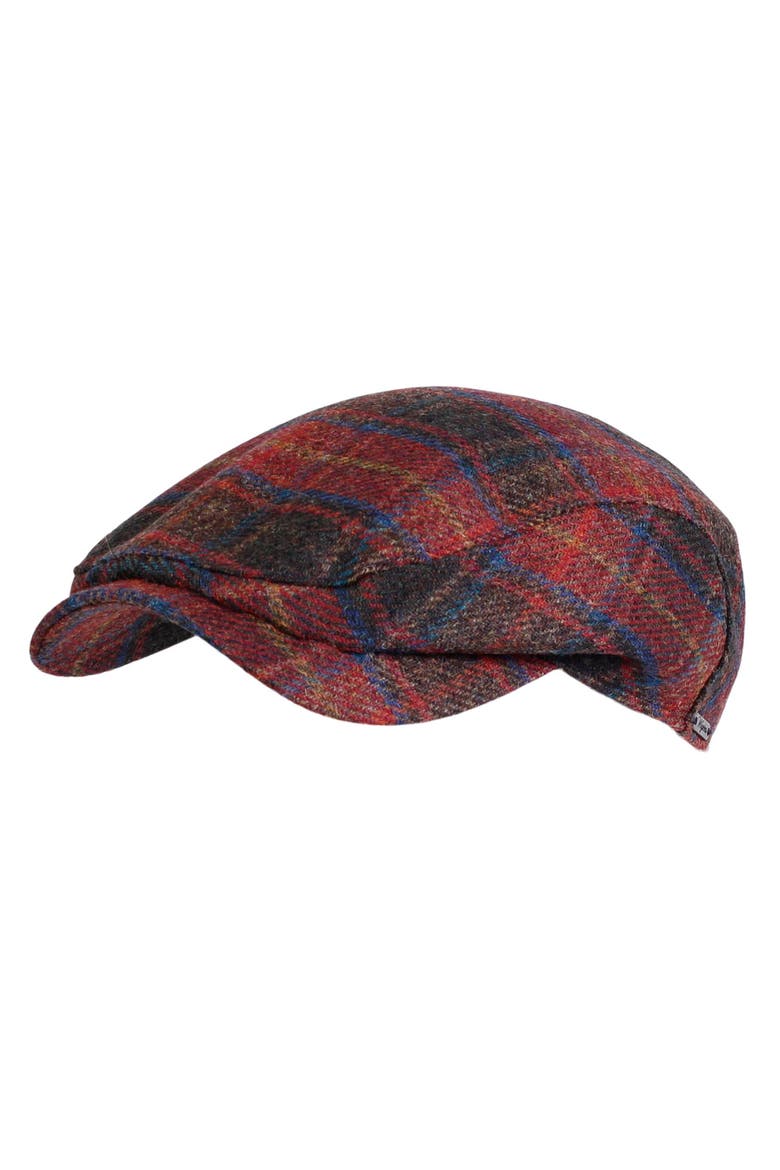 Men's New Tartan Wool Ivy Contemporary Cap, Main, color, Bordeaux