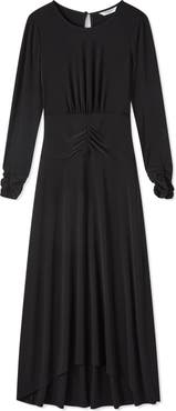 LK Bennett Christie Ruched Long Sleeve Maxi Dress