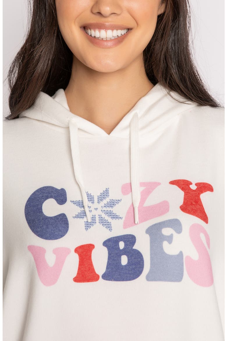 Cozy Vibe Peachy Pajamas, Alternate, color, BRIGHT WHITE