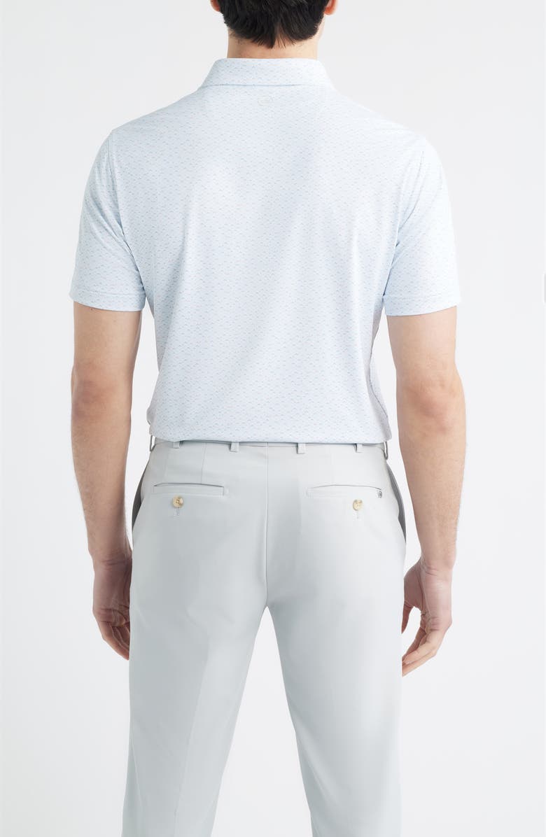 Peter Millar Soprano Waves Performance Jersey Golf Polo, Alternate, color, White