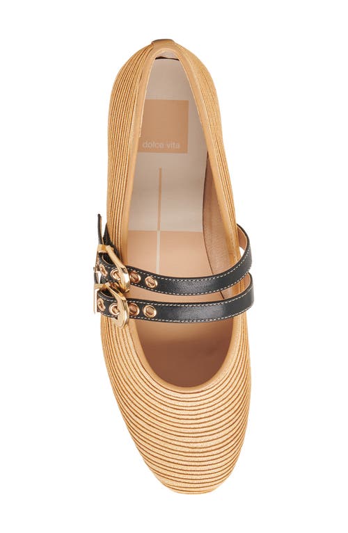 Dolce Vita Baylee Mary Jane Flat In Natural Raffia
