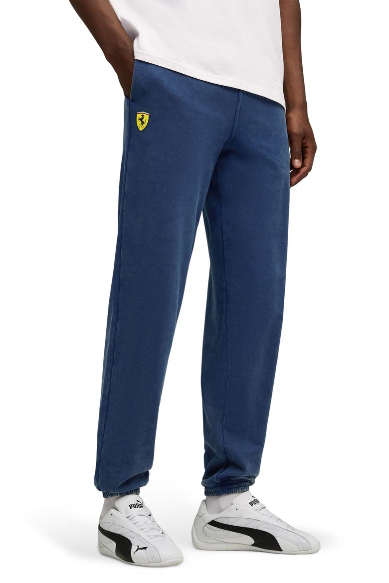 Scuderia Ferrari Sportswear Logo Cotton Sweatpants, Main, color, PERSIAN BLUE
