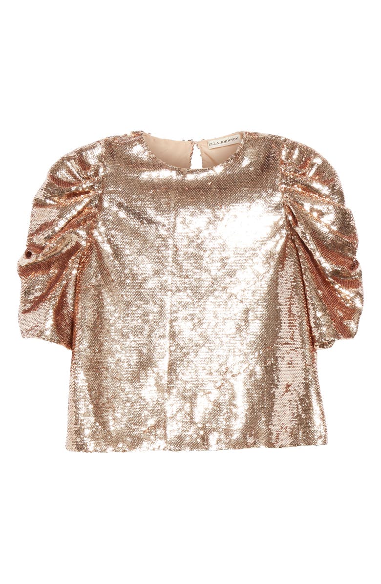 Ulla Johnson Raw Sequin Blouse, Alternate, color, 