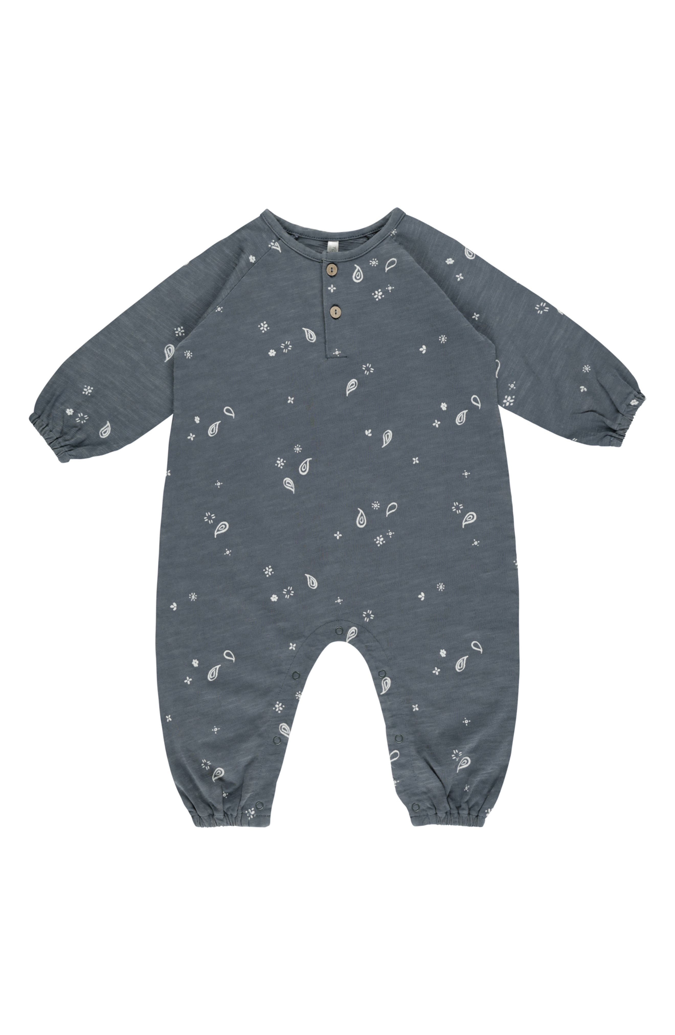 Rylee + Cru Kids' Long Sleeve Henley Romper