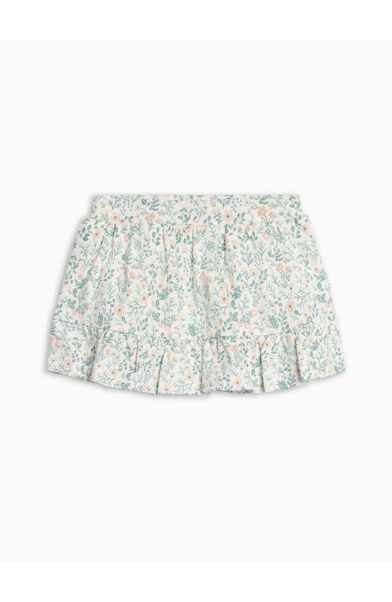 KENDI by Colored Organics Orgnaic Sunny Skirt with Bloomer Shorts, Main, color, Merion Floral / Laguna + Shell