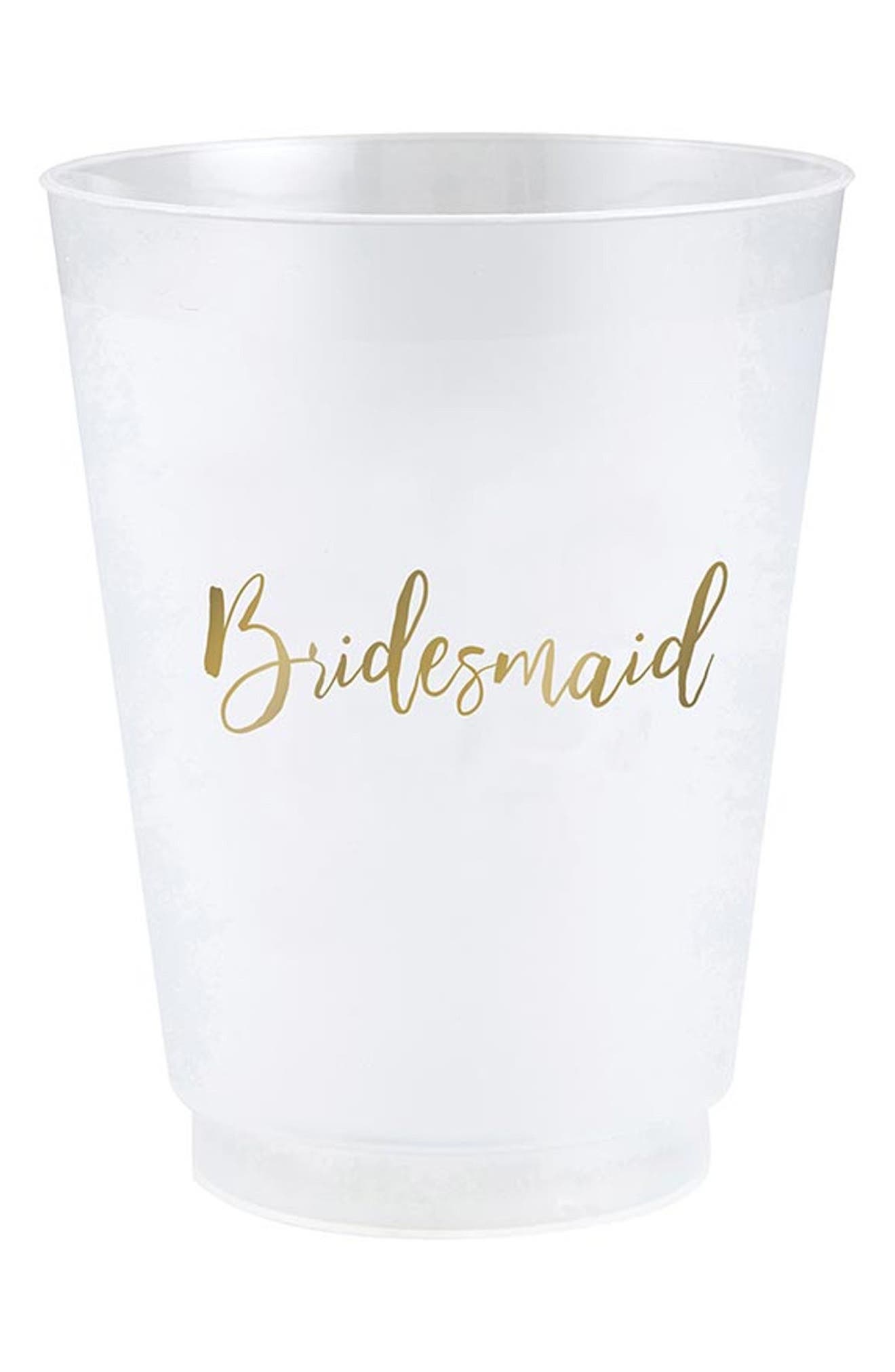 CREATIVE BRANDS Bridesmaid 8-Pack Party Cups