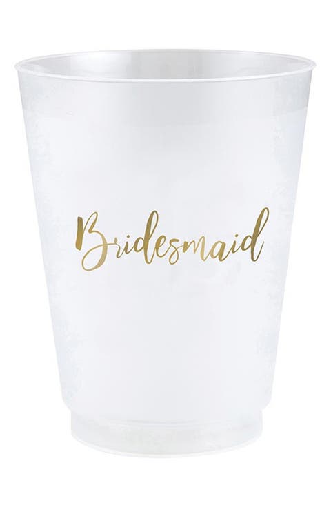 Bridesmaid 8-Pack Party Cups