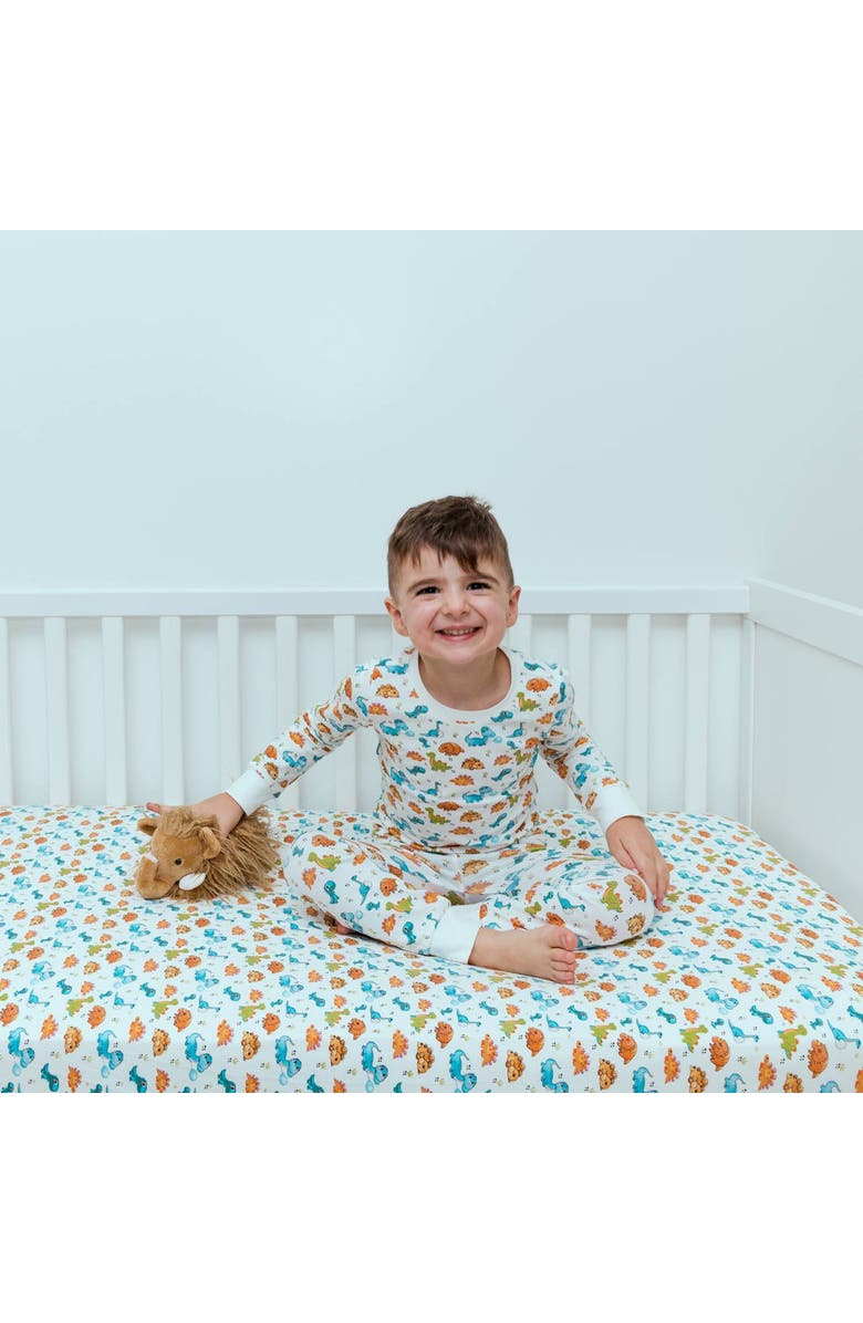 Norani Kids Organic Two-Piece Pajama Set, Alternate, color, Dinosaurs