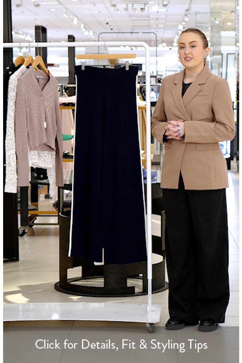 Side Stripe Pull-On Straight Leg Knit Pants video