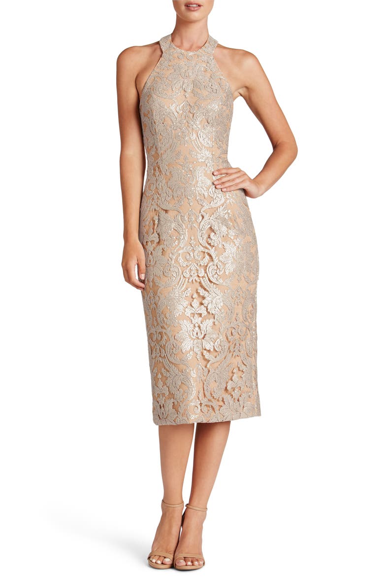 cassie gold dress NWT Camila Coelho Sequin Mini in The Cassie Dress is a refined statement of structure and softness Cassie Chiffon Maxi Dress -