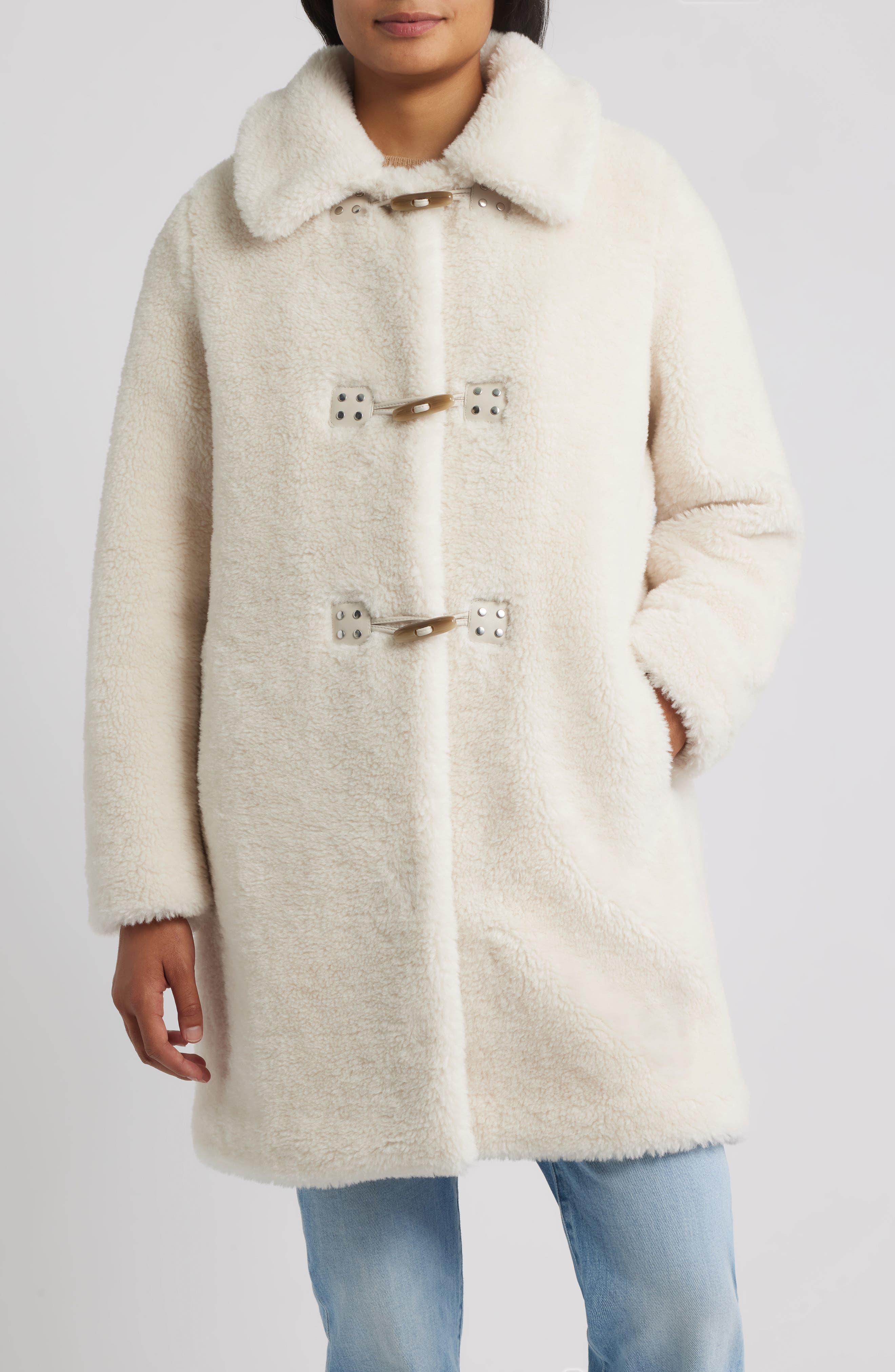 Sam Edelman Faux Fur Toggle Coat