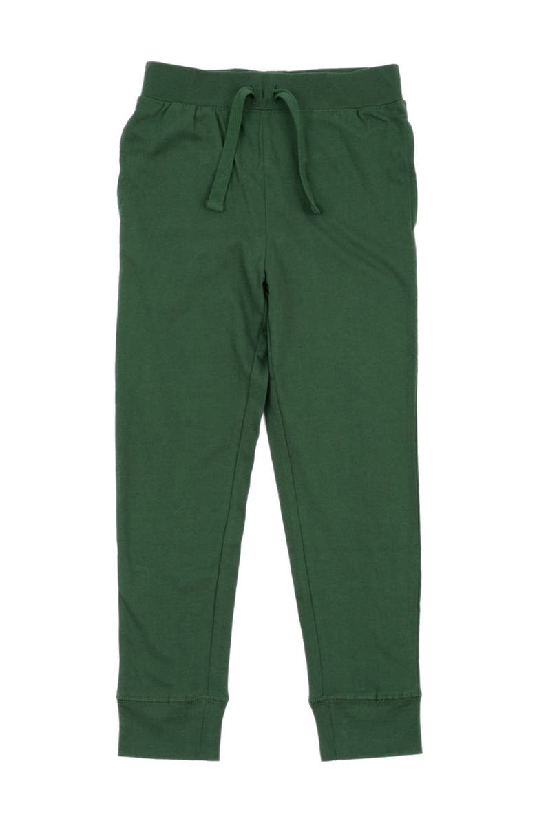 Leveret Kids 100% Cotton Lightweight Jogger Pants, Main, color, Uniform Green