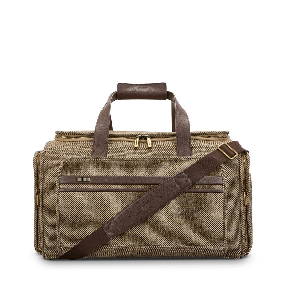 Hartmann Tweed Travel Duffel, Main, color, Tweed/Natural Leather