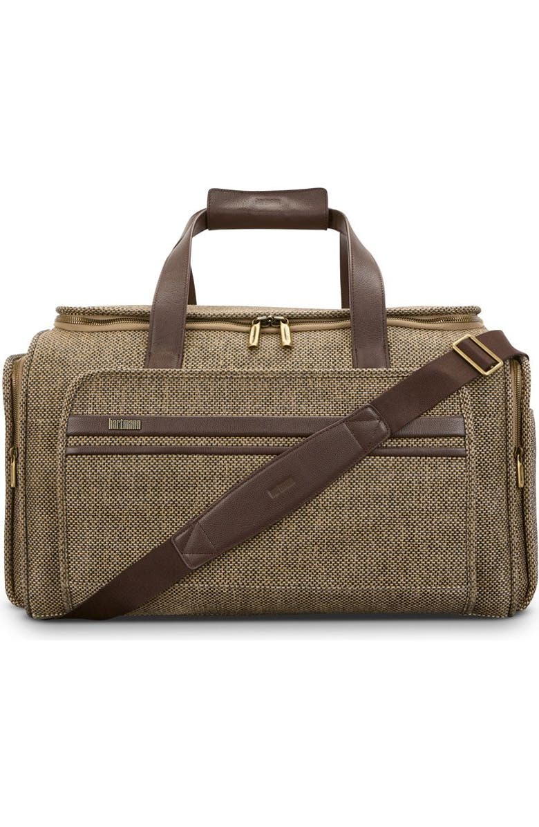 Hartmann Tweed Travel Duffel, Main, color, Tweed/Natural Leather