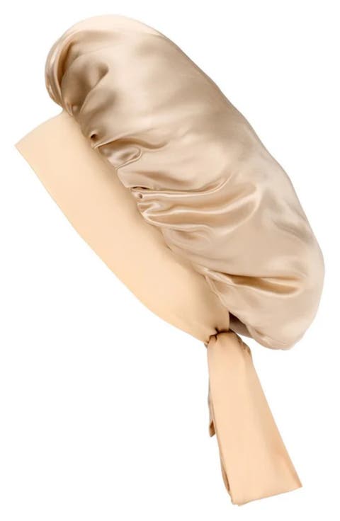 Bow Mulberry Silk Bonnet