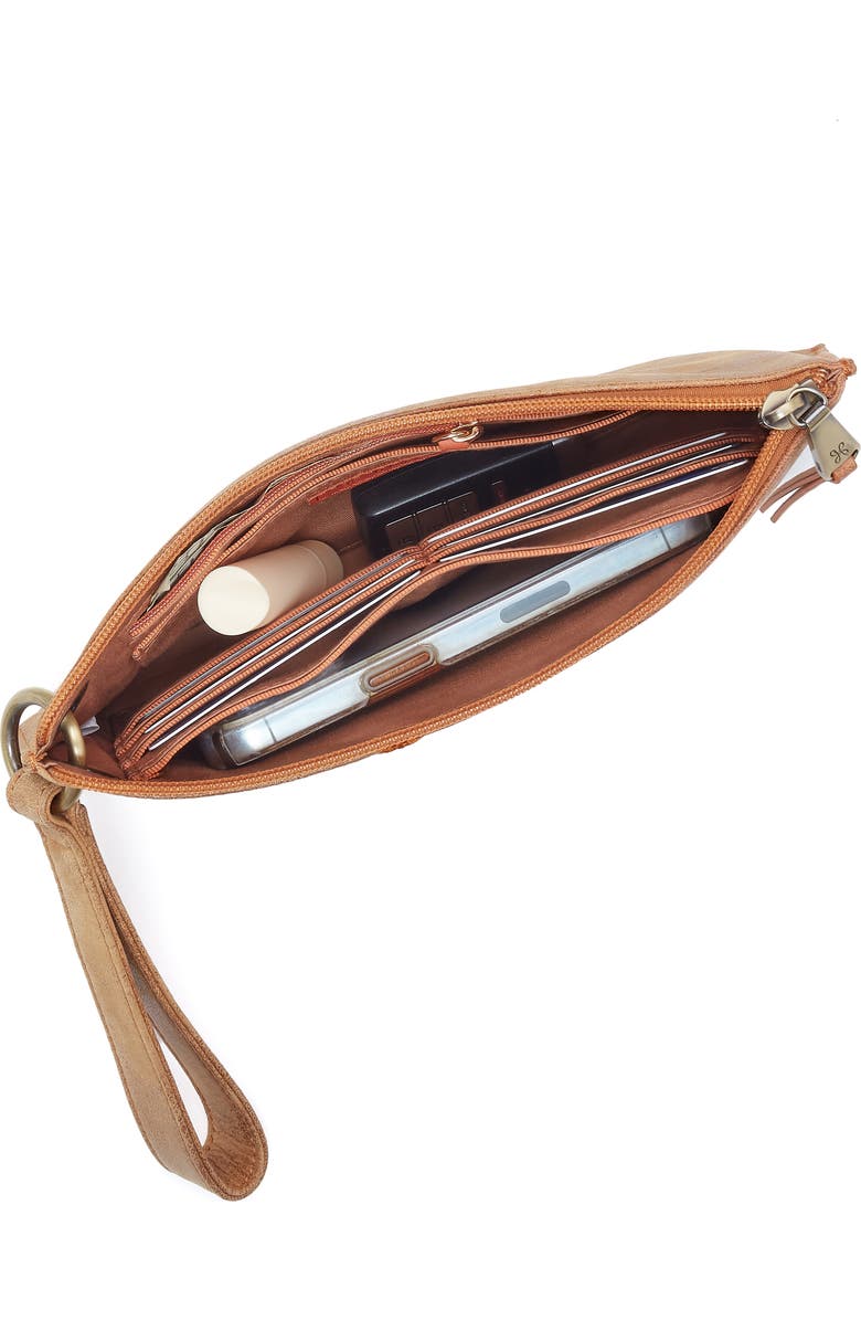 HOBO Vida Leather Wristlet, Alternate, color, Whiskey