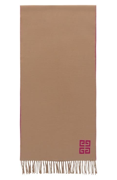 4G Logo Reversible Virgin Wool Scarf