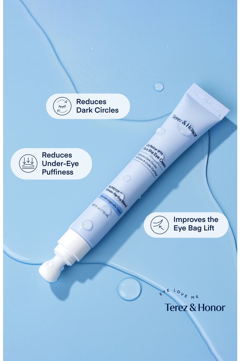 Caffeine 8% Gua Sha Eye Cream, Alternate, color, Blue