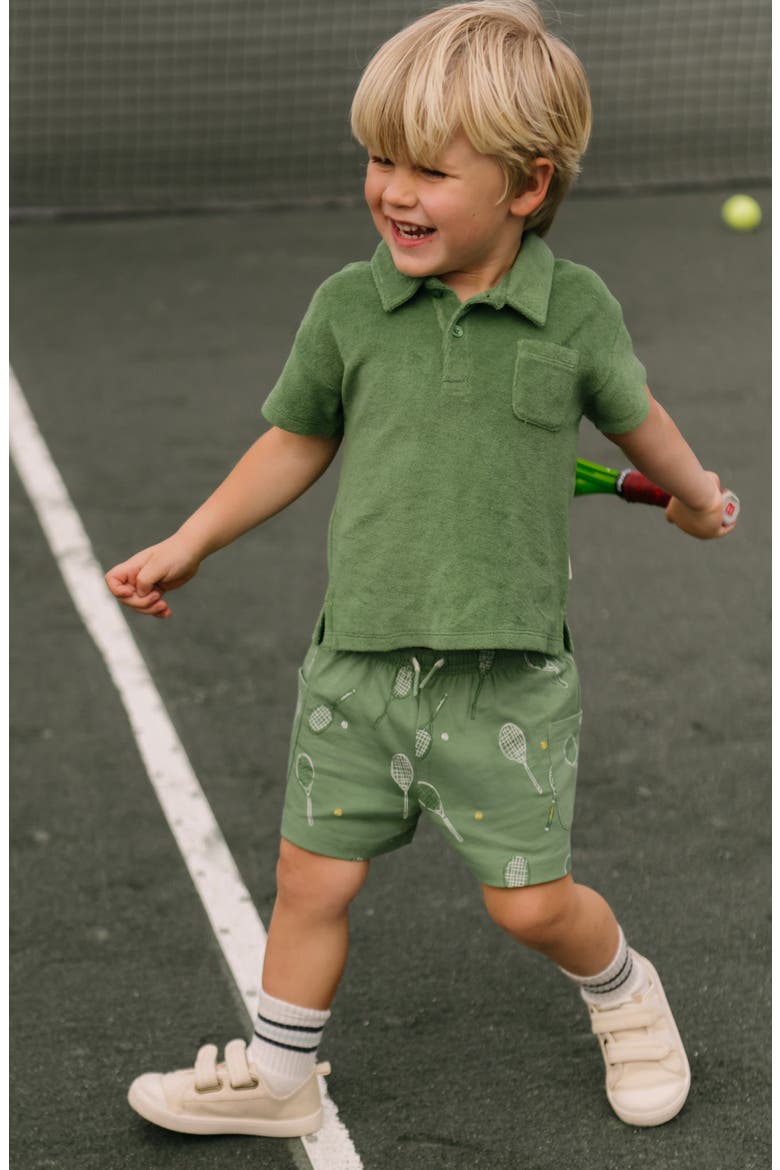 Kids' Organic Cotton Polo, Alternate, color, GRASS