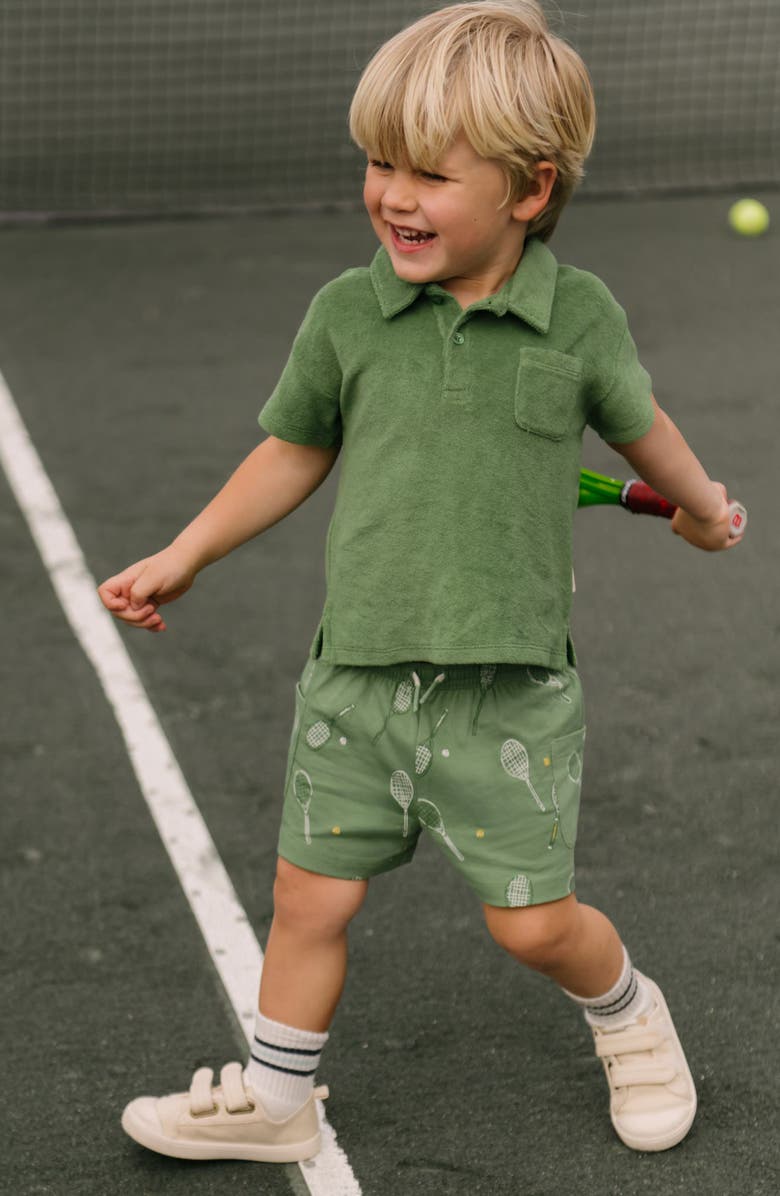 Pehr Kids' Organic Cotton Polo, Alternate, color, Grass