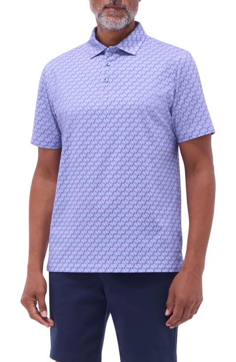 Victor OoohCotton® Geo Print Polo