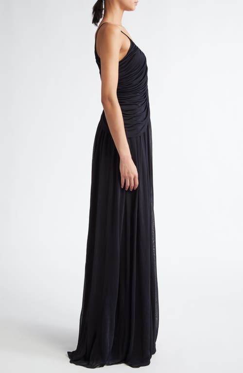 Giambattista Valli Draped Jersey Gown In Black