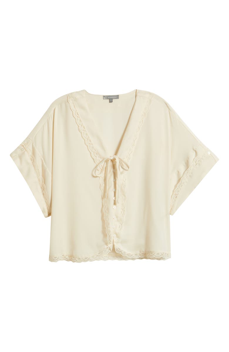 Wit & Wisdom Lace Trim Dolman Sleeve Top, Alternate, color,